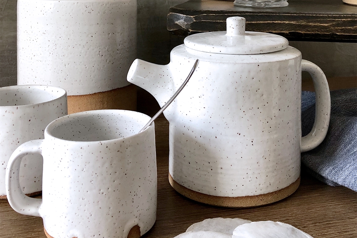 stoneware teapot